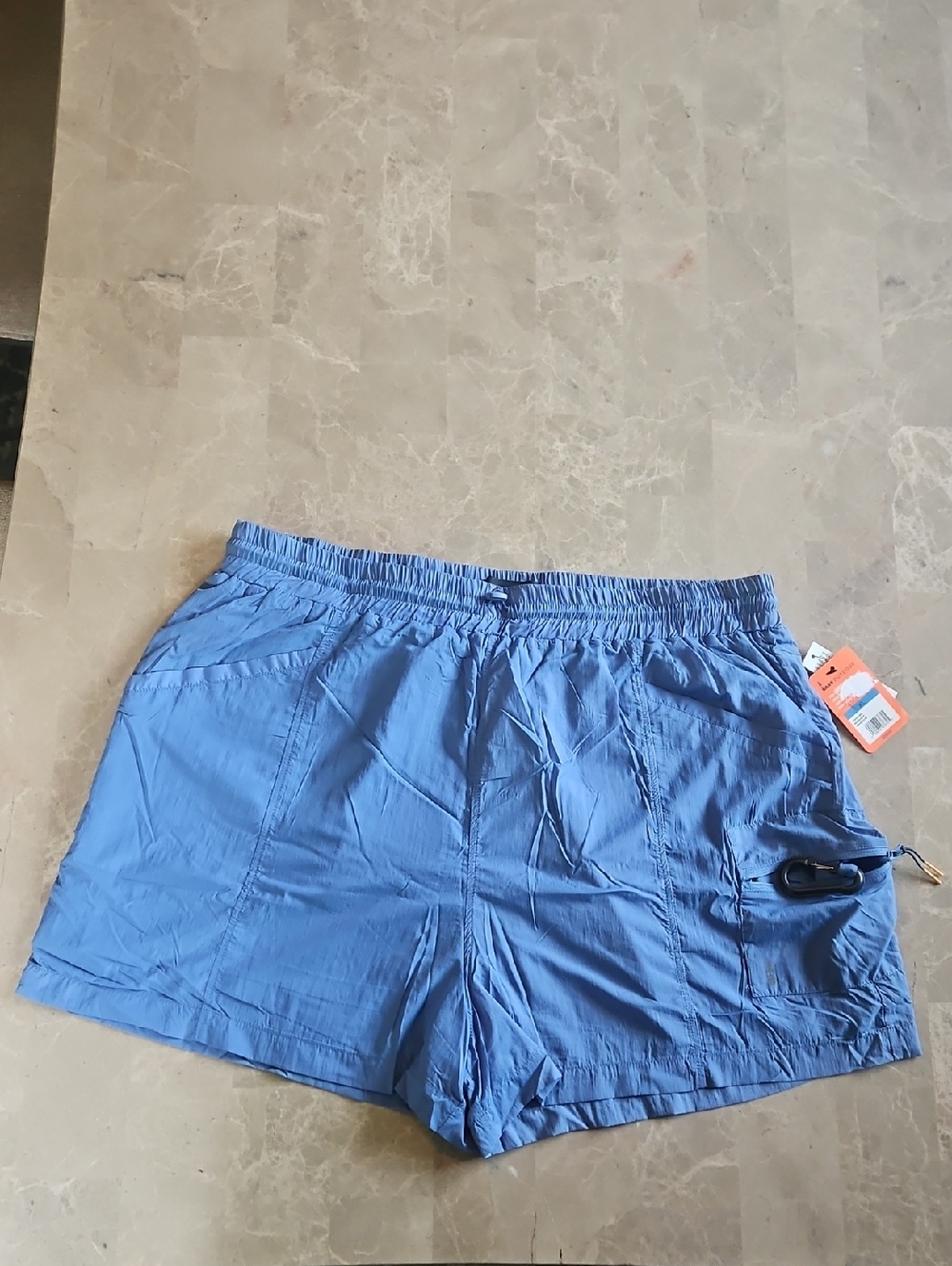 Womens Bass Outdoor Pretty Blue Packable Short Size Xl